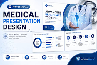 design clinical case study and medical pitch deck slides