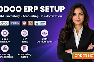 install setup and customize odoo erp CRM inventory and accounting