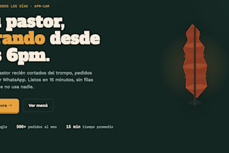build animated websites for restaurants or small businesses