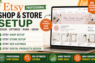 design etsy digital products etsy shop etsy store setup etsy seo listings