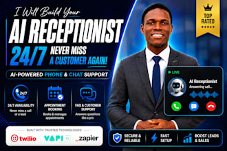 build ai receptionist, ai chatbot support with twilio zapier automation vapi ai