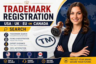 help with trademark registration USA, UK, eu or canada