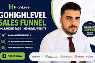 design gohighlevel sales funnel ghl landing page highlevel website