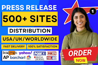 write and distribute press release distribution to USA UK global top news sites