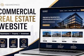 build squarespace commercial real estate website investment property website