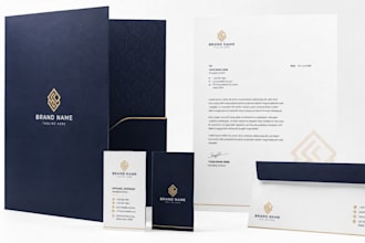 design editable canva business card, letterhead stationery pack thank you notes