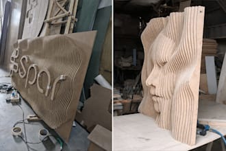 design custom parametric wall art, cnc dxf pattern and laser cut for 3d wall