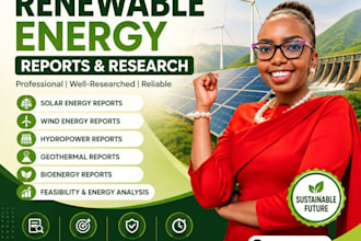 prepare renewable energy feasibility studies and technical reports