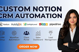 build custom notion CRM workspace dashboard hubspot gohighlevel automation