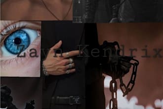 cinematic character aesthetic and  moodboard design