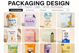 do packaging design, box packaging, pouch design product label retail packaging