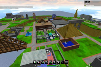 create custom roblox map, city map, roblox studio build, city game environment