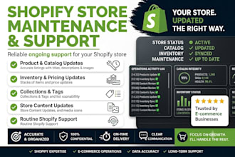 provide monthly shopify store maintenance and support