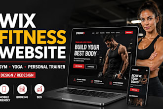 design redesign wix gym fitness website wix yoga personal trainer website