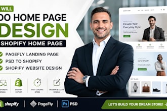 do home page design shopify homepage pagefly landing page psd to shopify website