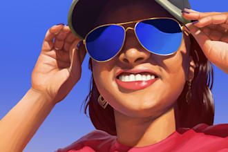 anyone in a semi realistic or realistic style