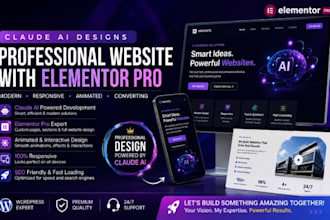 claude ai designs claude website into professional elementor pro pages animation