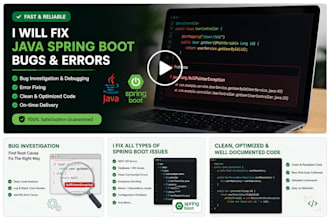 fix java spring boot bugs and errors