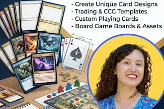 create custom tcg, playing card, trading card, and board game templates