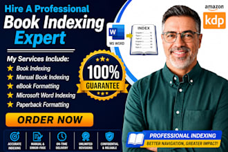 do comprehensive back of your book indexing on ms word and book formatting