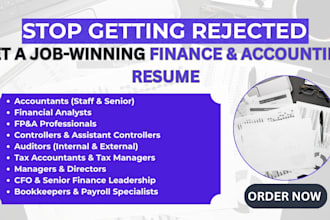 write an ats resume for finance and accounting pro