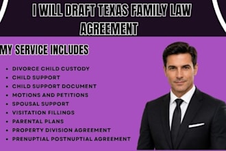 draft california custody child agreement divorce petition, motion and family law