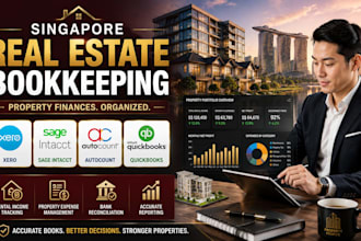 do singapore real estate bookkeeping in xero, autocount, quickbooks