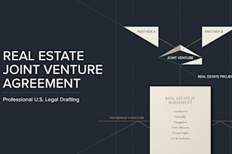 draft a professional US attorney real estate joint venture jv agreement