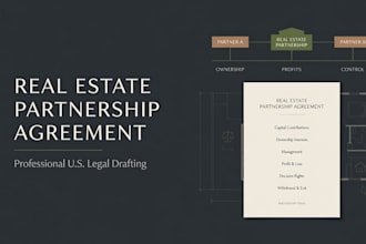 draft a professional US attorney real estate partnership agreement