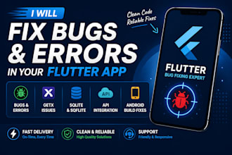 fix bugs and errors in your flutter app