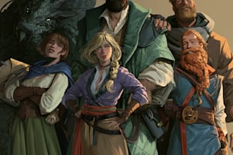 illustrate your custom dnd party