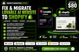 fix and migrate lovable ai website to shopify lovable dev optimized seo website