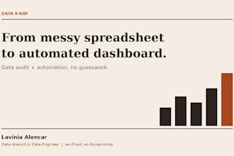 audit, clean and automate your data into a dashboard