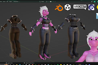 create vrchat avatar, 3d vtuber model, vroid, warudo, vseeface