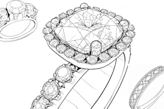 design custom jewelry sketch 3d jewelry model jewelry cad stl earring pendant