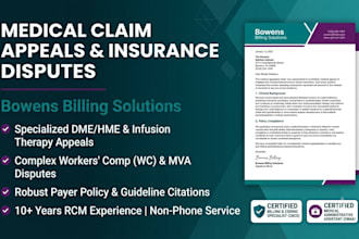 draft specialized medical claim appeal letters