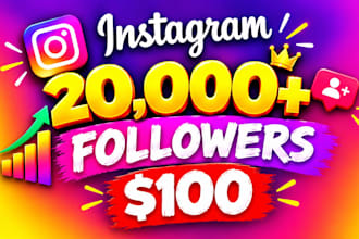 grow 20k instagram followers instant