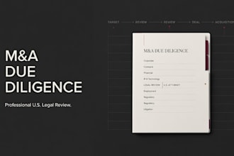 prepare a professional US attorney manda due diligence package
