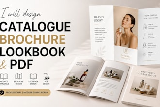 design a professional product catalogue, brochure, lookbook and PDF