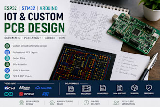 design esp32 stm32 arduino and iot custom pcb