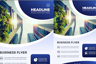 design professional business flyer, promotional flyer and marketing flyer