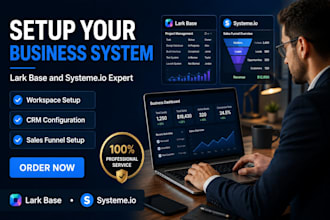 setup lark base and systeme io for your business