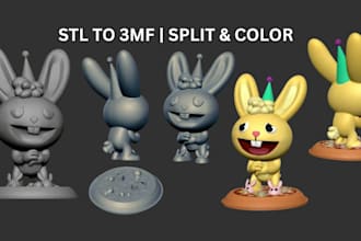 add color, split and slice stl to 3mf for bambu studio multicolor printing