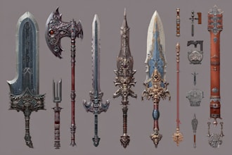 draw custom weapon for your project, character, or game