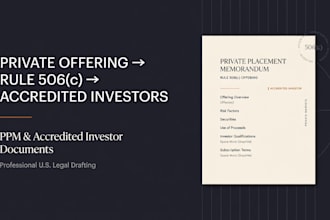 draft US attorney rule 506c ppm and accredited investor documents