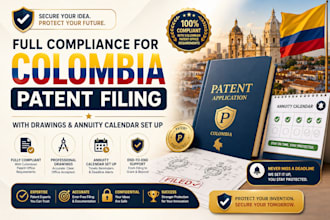full compliance for colombia patent filing with drawings annuity calendar set up