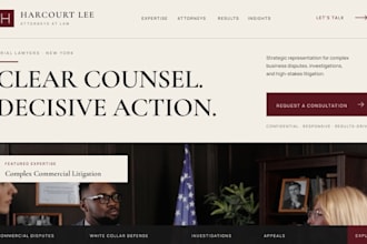 design squarespace law firm attorney legal service booking website