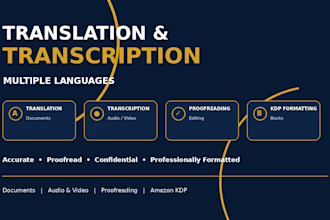 translate and transcribe in multiple languages