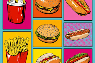 food pop art of your food pop art