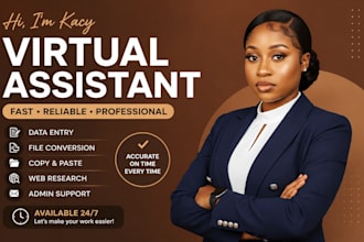 be professional virtual assistant for admin task data entry research and shopify